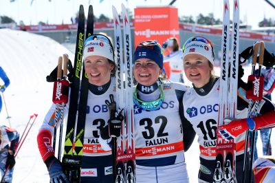 Marit Bjørgen, Krista Pärmäkoski and 1 more