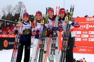 Marit Bjørgen, Astrid Uhrenholdt Jacobsen and 2 more