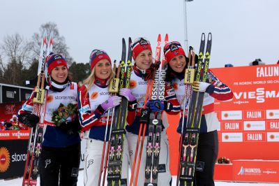 Marit Bjørgen, Astrid Uhrenholdt Jacobsen and 2 more