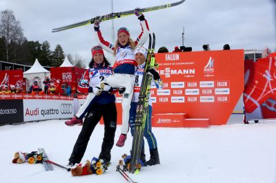 Charlotte Kalla, Marit Bjørgen and 1 more